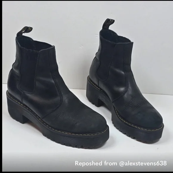Dr. Martens Rometty Black Platform Ankle Boots - Picture 5 of 5